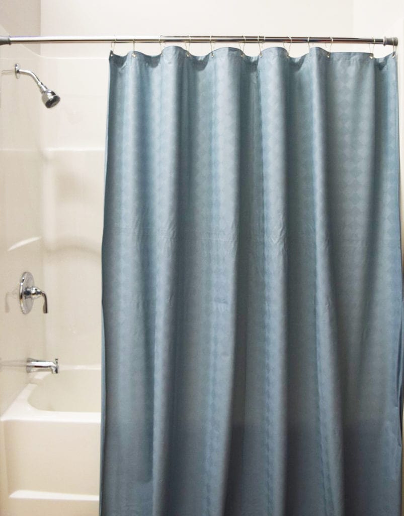6g Parquet Blue VSC shower curtain