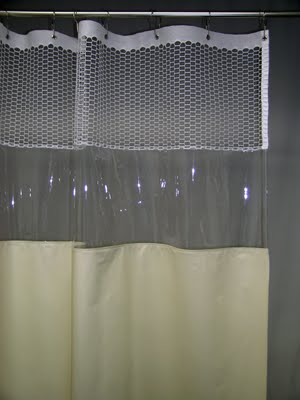 Clear Top Shower Curtain in Vinyl or Fabric